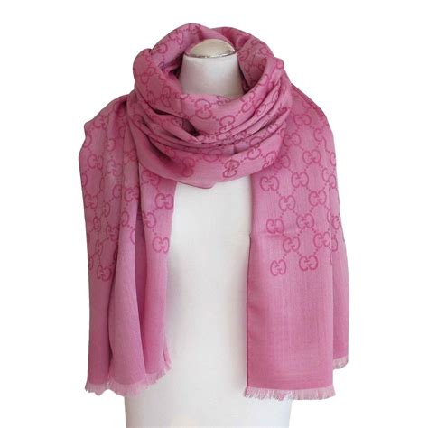 gucci silk wood cady pink|GG silk jacquard shawl in pink and orange .